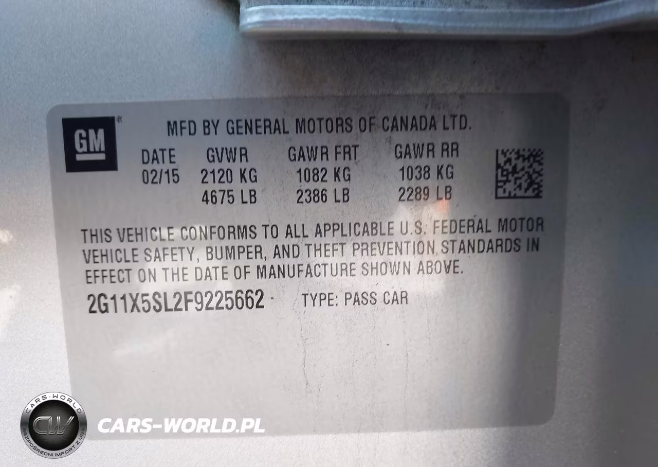 2015 Chevrolet Impala 1Fl VIN:2G11X5SL2F9225662 - 9