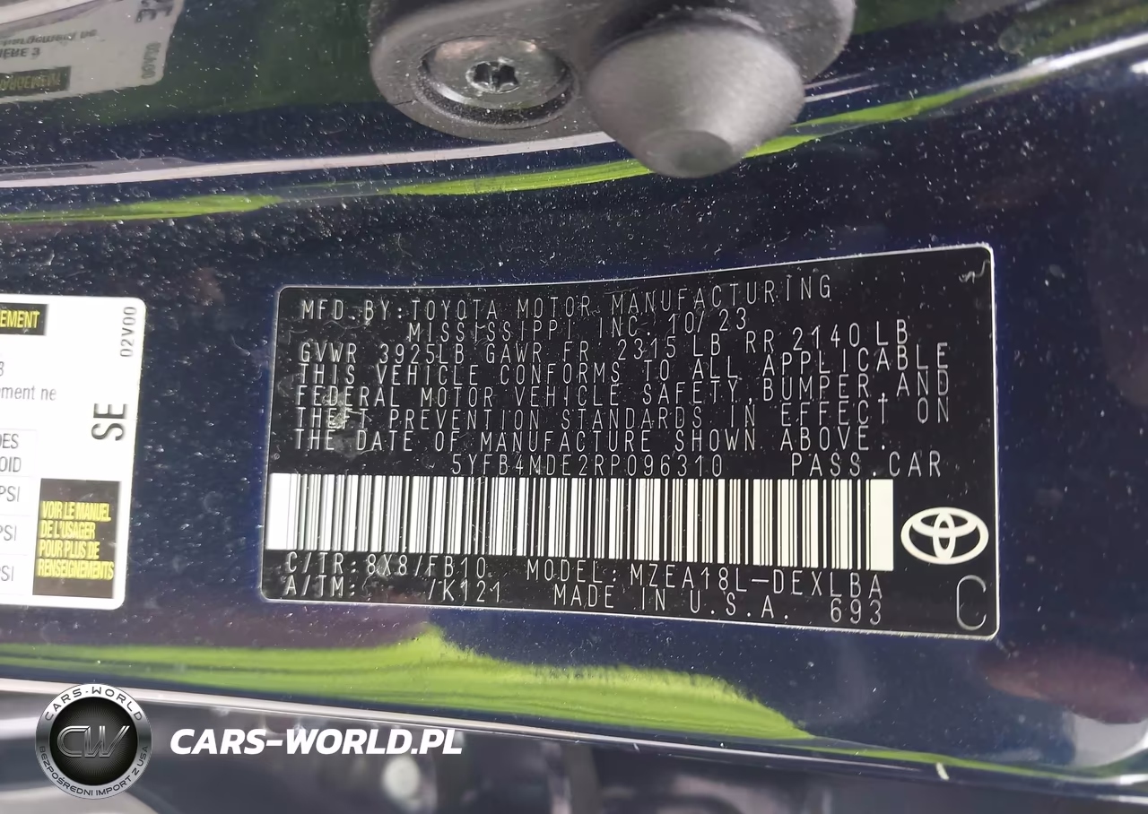 2024 Toyota Corolla Le VIN:5YFB4MDE2RP096310 - 9