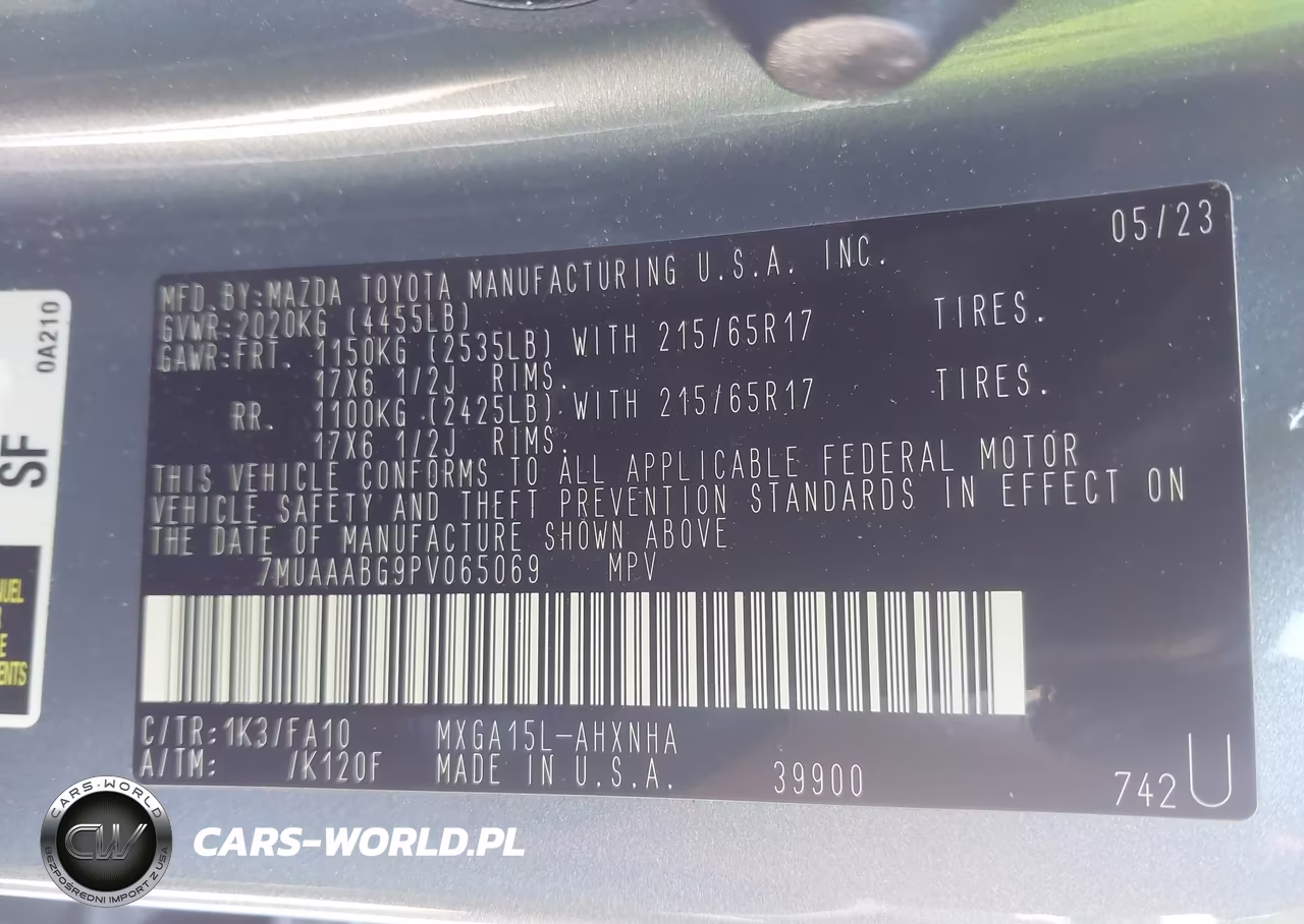 2023 Toyota Corolla Cross L VIN:7MUAAABG9PV065069 - 9