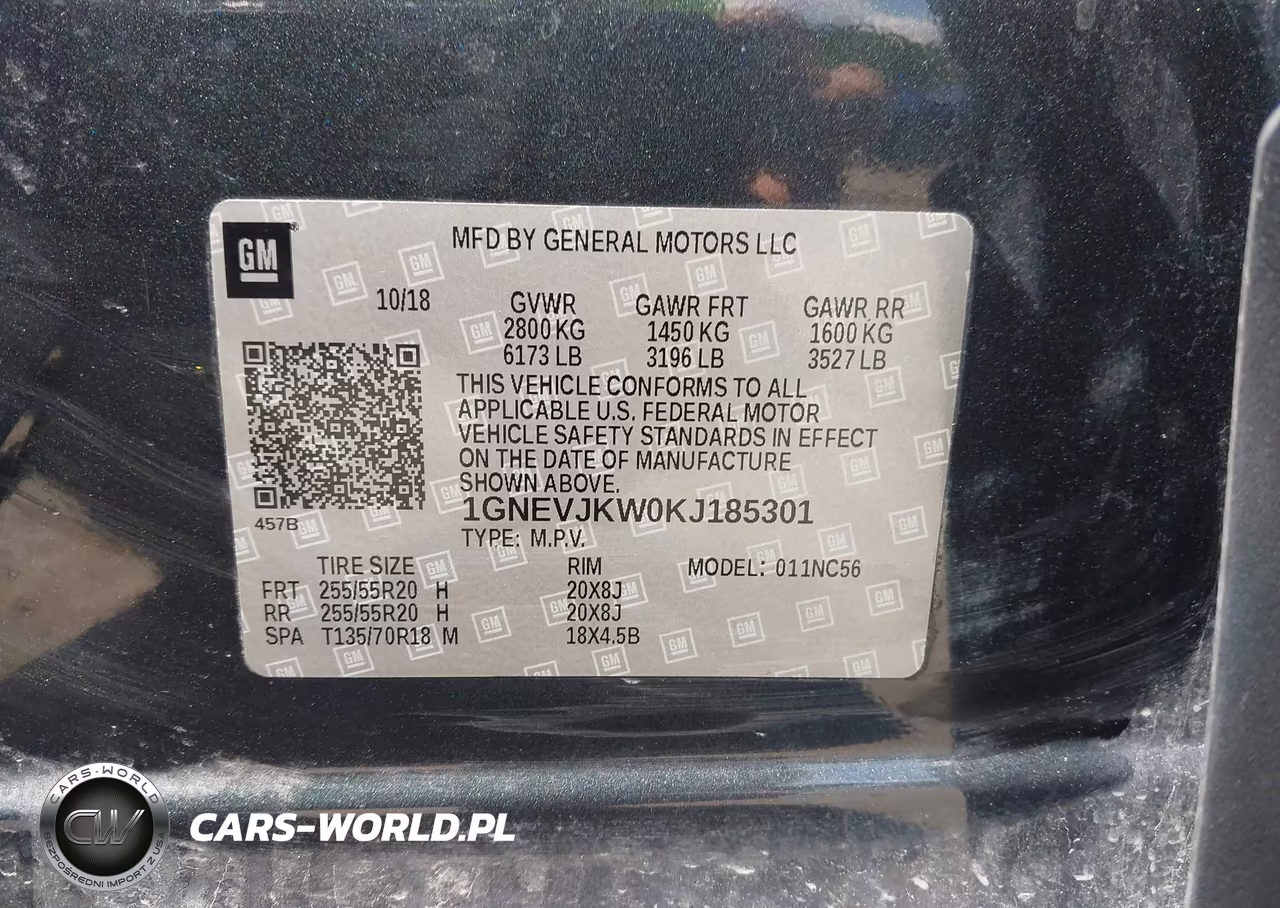 2019 Chevrolet Traverse Rs VIN:1GNEVJKW0KJ185301 - 9