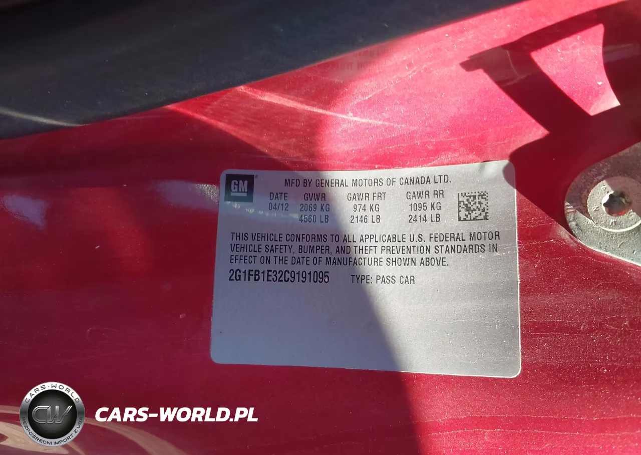 2012 Chevrolet Camaro 1Lt VIN:2G1FB1E32C9191095 - 9