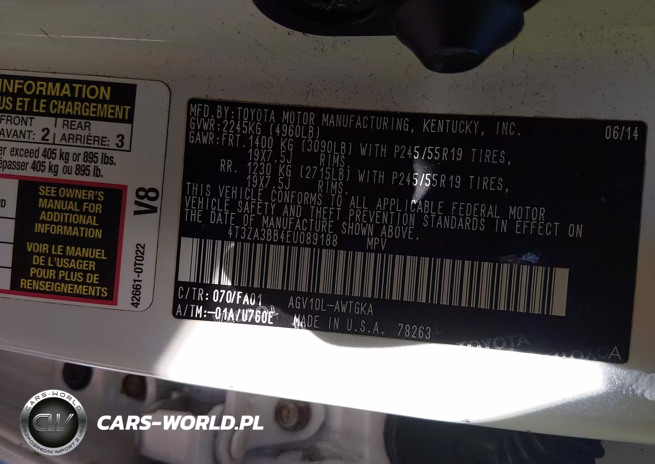 2014 Toyota Venza Le VIN:4T3ZA3BB4EU089188 - 9