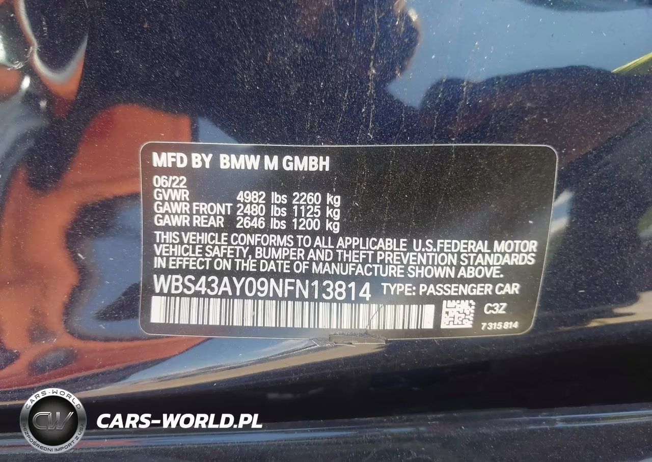 2022 BMW M3 Competition xDrive VIN:WBS43AY09NFN13814 - 9
