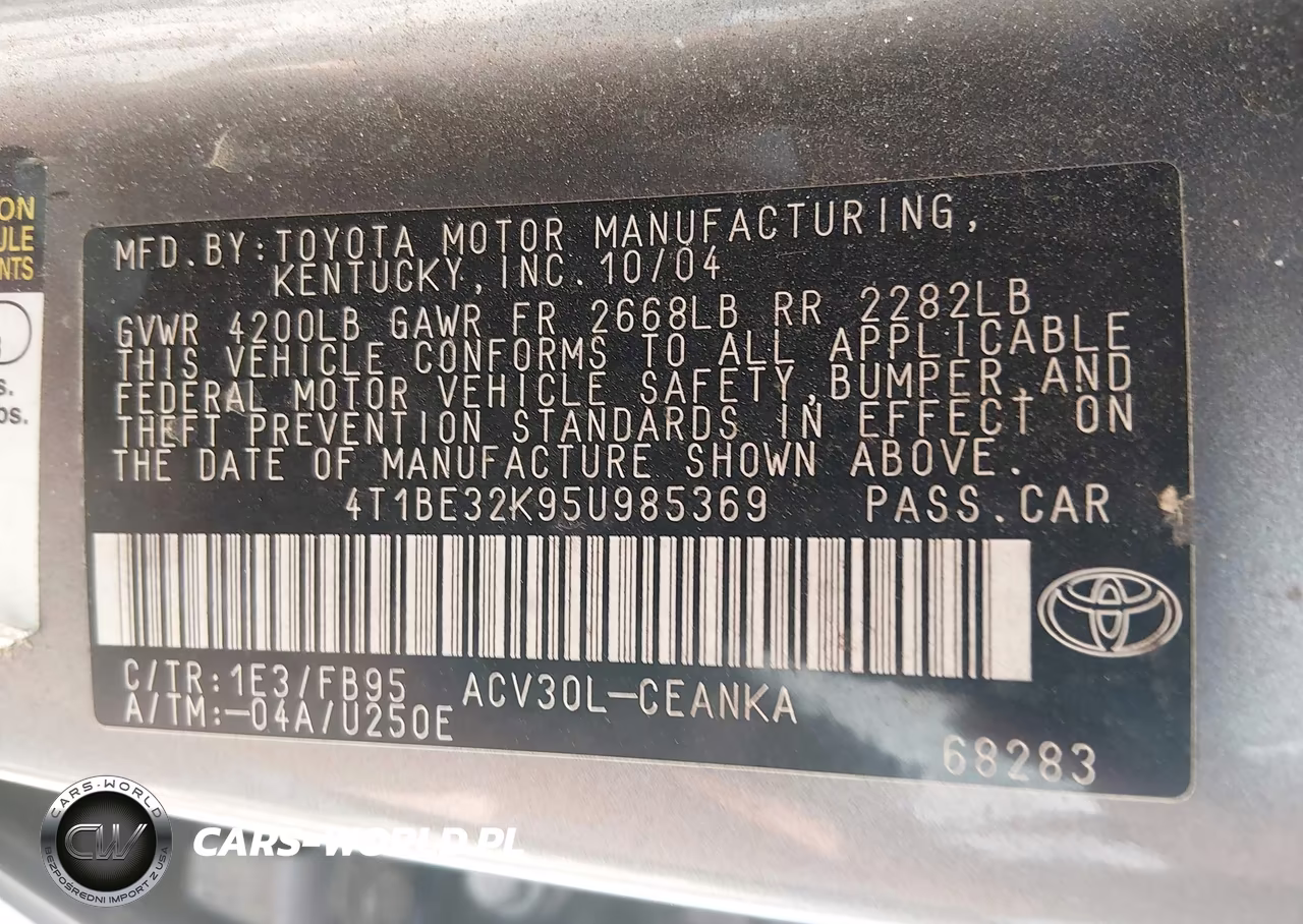 2005 Toyota Camry Le VIN:4T1BE32K95U985369 - 9