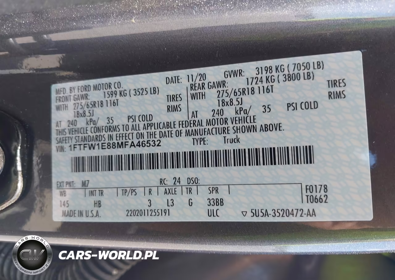 2021 Ford F-150 Lariat VIN:1FTFW1E88MFA46532 - 9