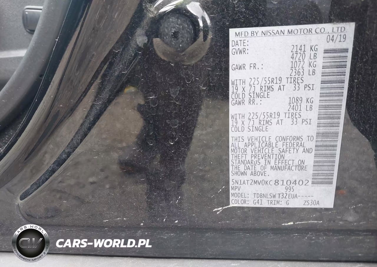 2019 Nissan Rogue Sl VIN:5N1AT2MV0KC810402 - 9