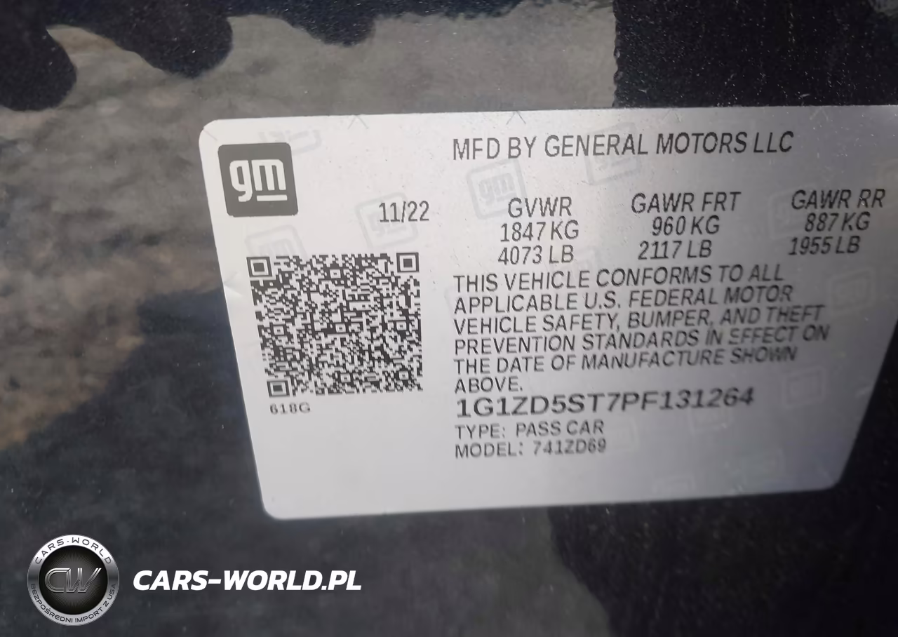 2023 Chevrolet Malibu Fwd 1Lt VIN:1G1ZD5ST7PF131264 - 9