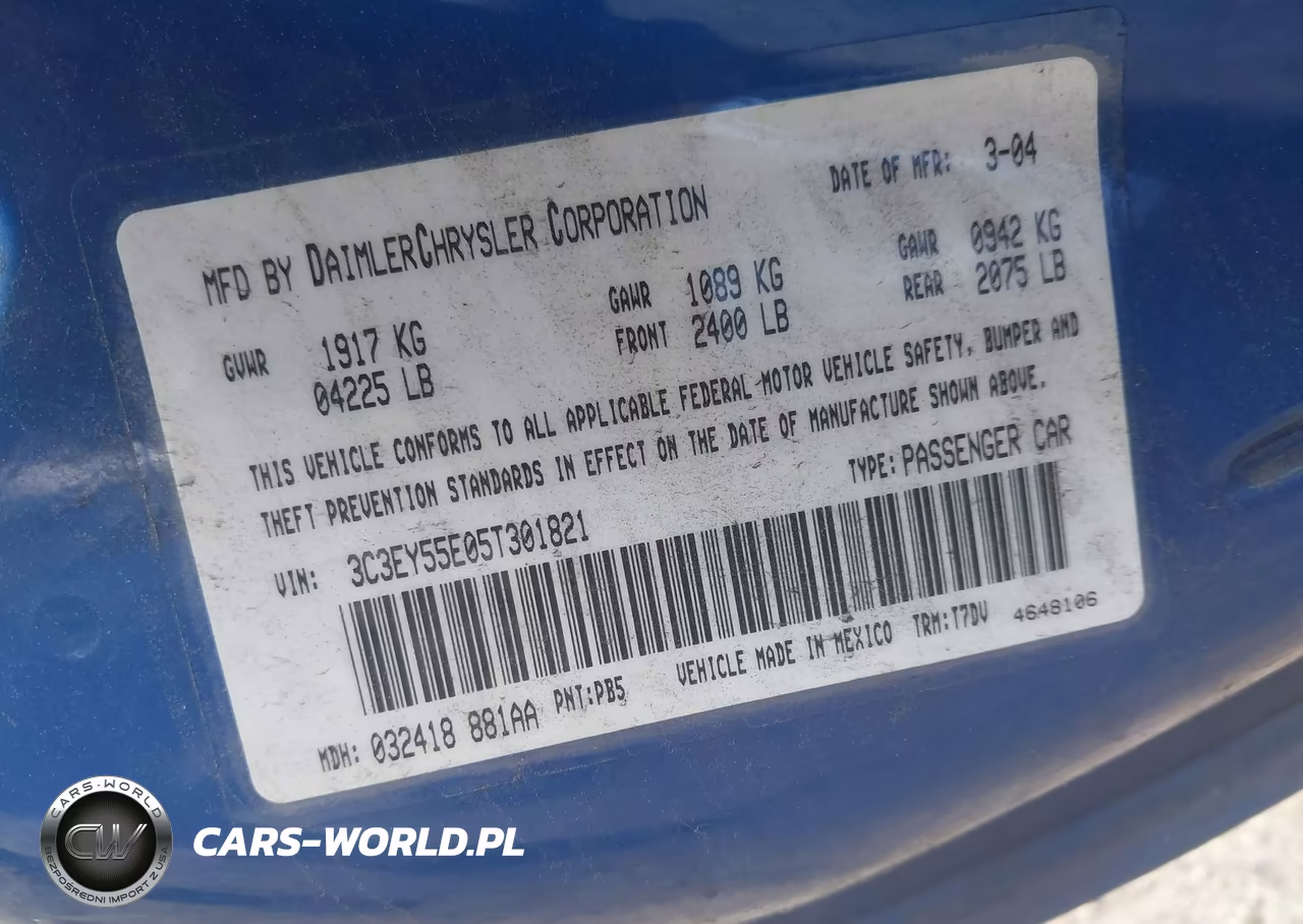2005 Chrysler Pt Cruiser Touring VIN:3C3EY55E05T301821 - 9
