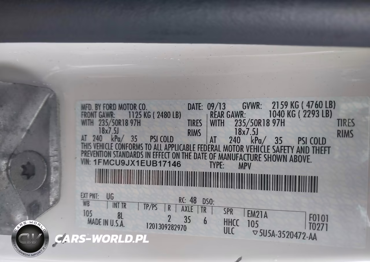 2014 Ford Escape Titanium VIN:1FMCU9JX1EUB17146 - 9