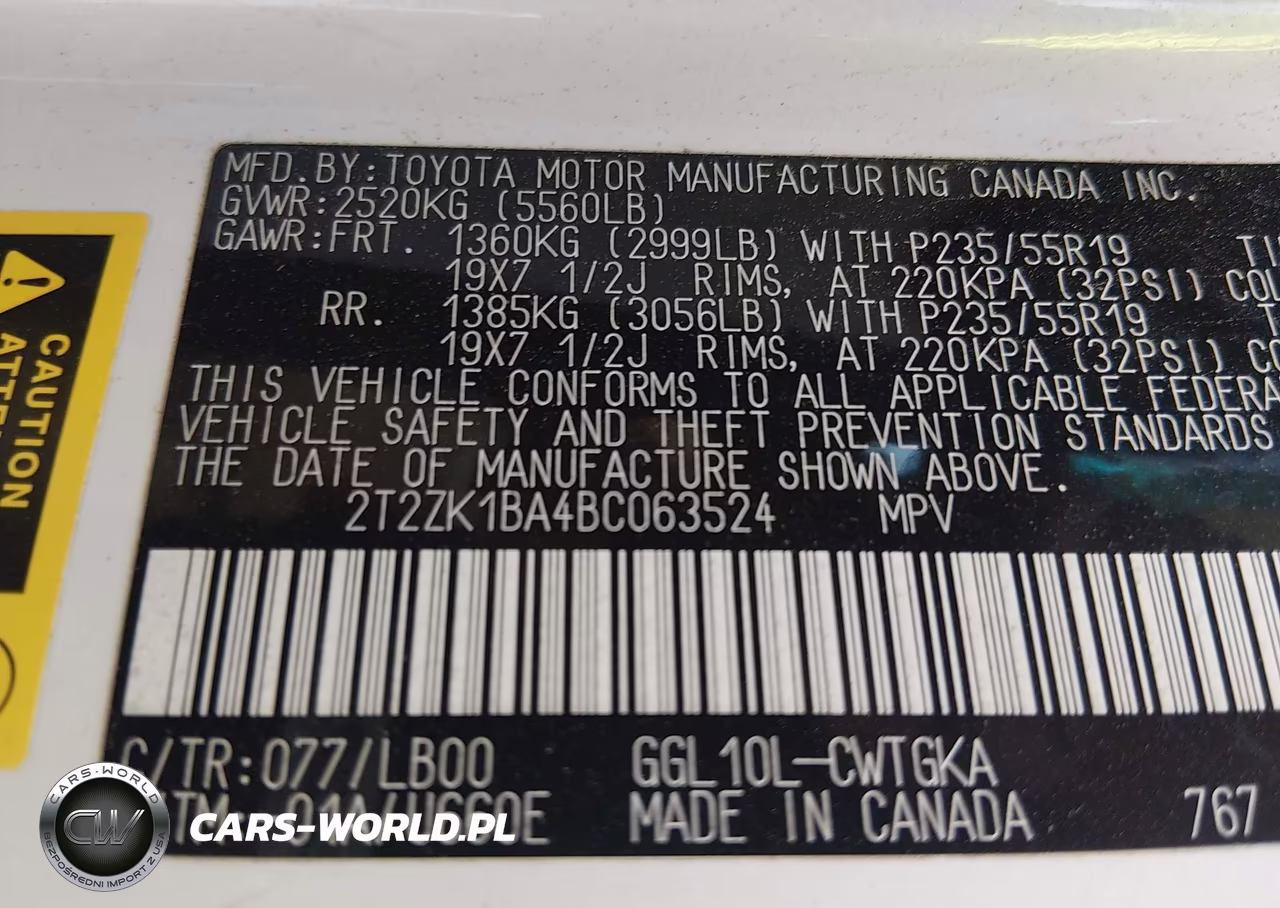 2011 Lexus Rx 350 VIN:2T2ZK1BA4BC063524 - 9