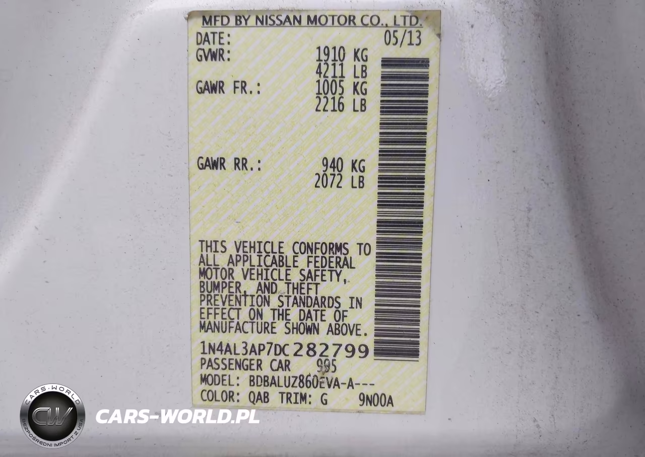 2013 Nissan Altima 2.5 Sv VIN:1N4AL3AP7DC282799 - 9