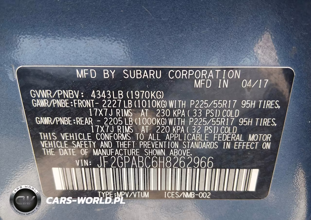 2017 Subaru Crosstrek 2.0I Premium VIN:JF2GPABC6H8262966 - 9