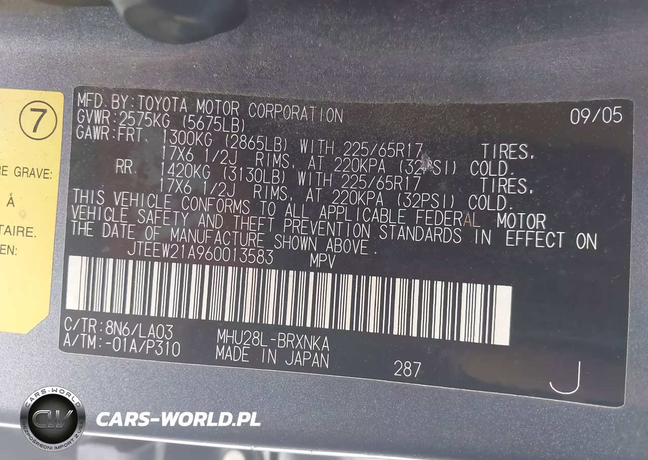 2006 Toyota Highlander Hybrid Limited V6 VIN:JTEEW21A960013583 - 9