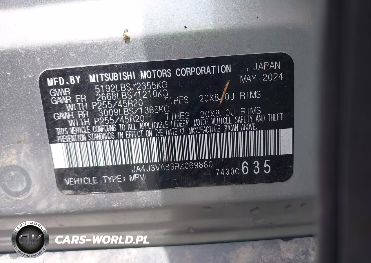 2024 Mitsubishi Outlander Se 2.5 2Wd VIN:JA4J3VA83RZ069880 - 9