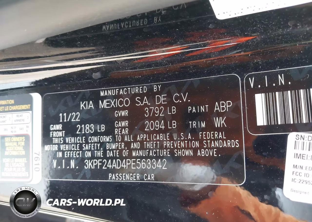 2023 Kia Forte Lxs VIN:3KPF24AD4PE563342 - 9