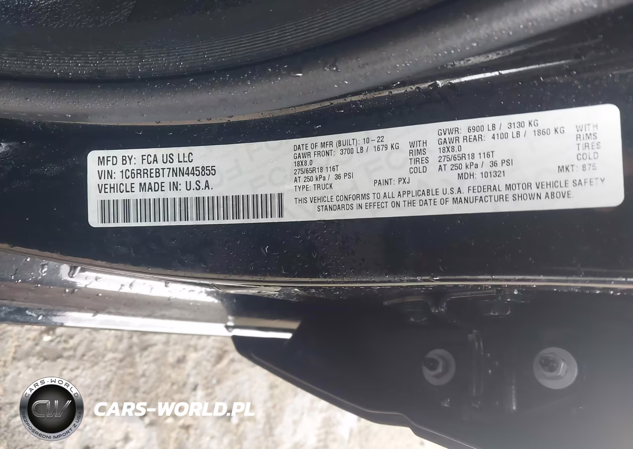 2022 Ram 1500 Big Horn 4X2 6'4 Box VIN:1C6RREBT7NN445855 - 9