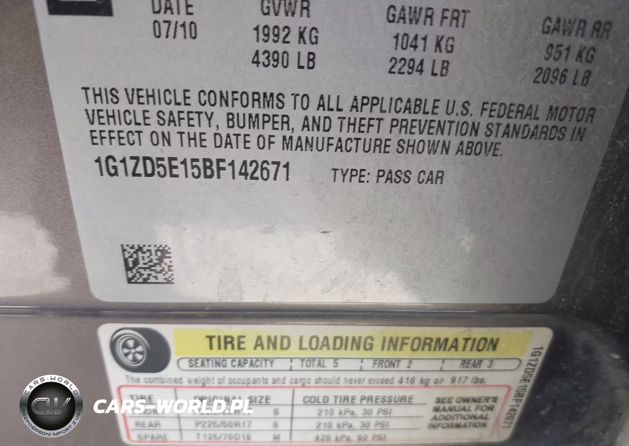 2011 Chevrolet Malibu 2Lt VIN:1G1ZD5E15BF142671 - 9