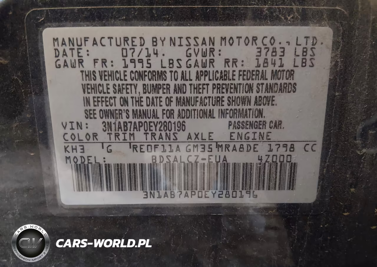 2014 Nissan Sentra S VIN:3N1AB7AP0EY280196 - 9