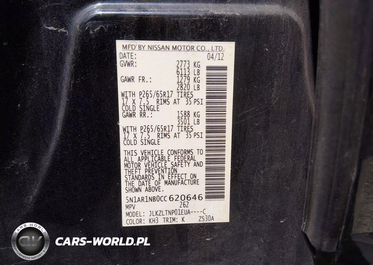 2012 Nissan Pathfinder Sv VIN:5N1AR1NB0CC620646 - 9