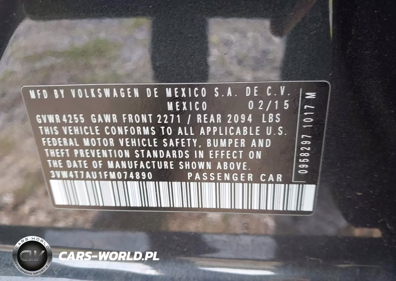 2015 Volkswagen Golf Gti 2.0T Se 4-Door VIN:3VW4T7AU1FM074890 - 9