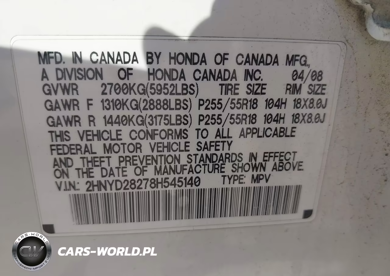 2008 Acura Mdx VIN:2HNYD28278H545140 - 9
