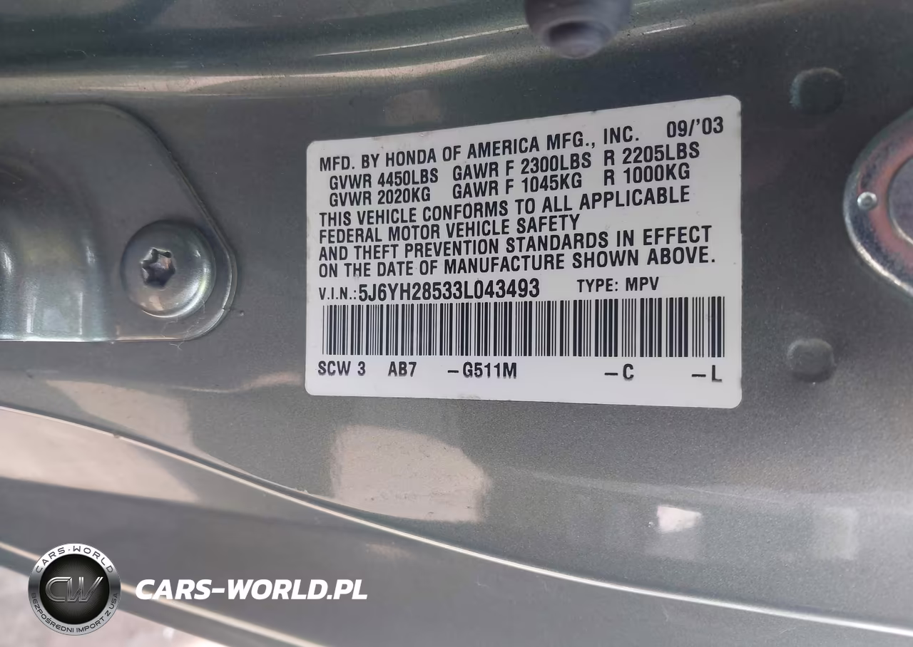 2003 Honda Element Ex VIN:5J6YH28533L043493 - 9