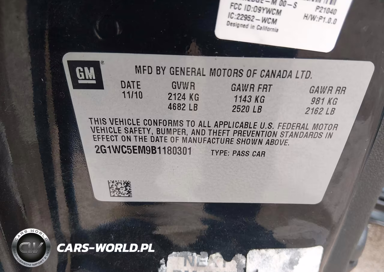 2011 Chevrolet Impala Ltz VIN:2G1WC5EM9B1180301 - 9