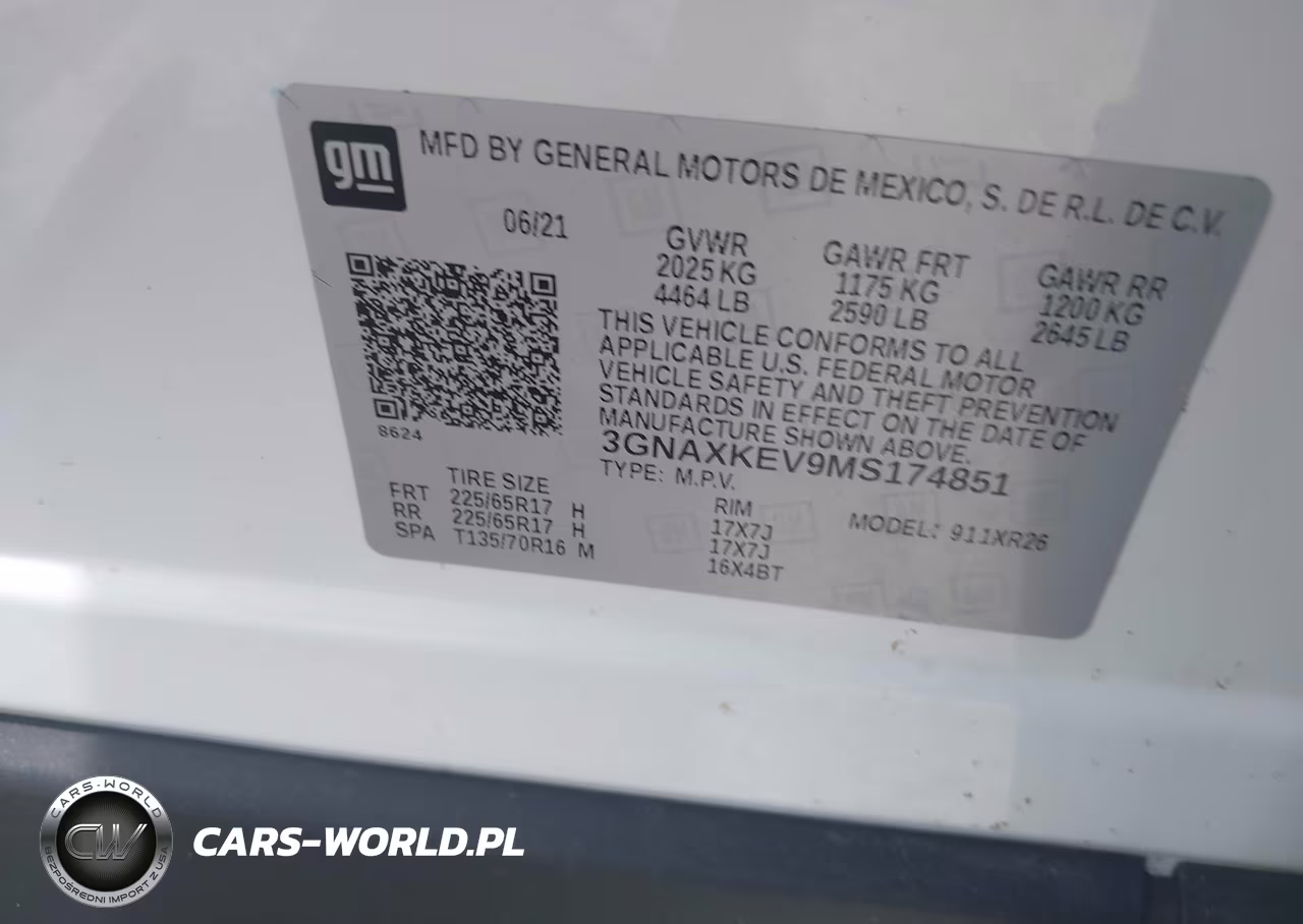 2021 Chevrolet Equinox Fwd Lt VIN:3GNAXKEV9MS174851 - 9