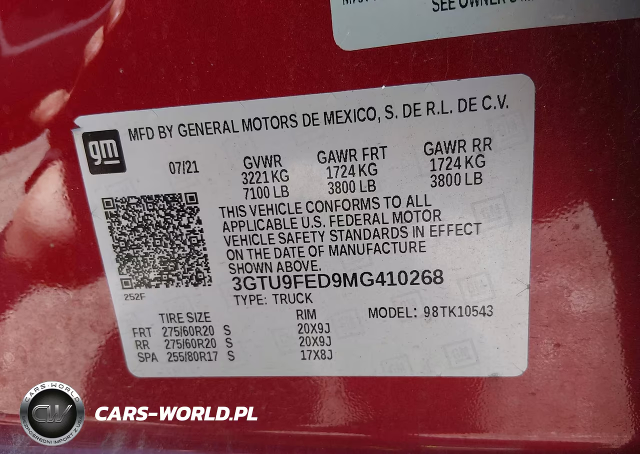 2021 GMC Sierra 1500 4Wd Short Box Denali VIN:3GTU9FED9MG410268 - 9