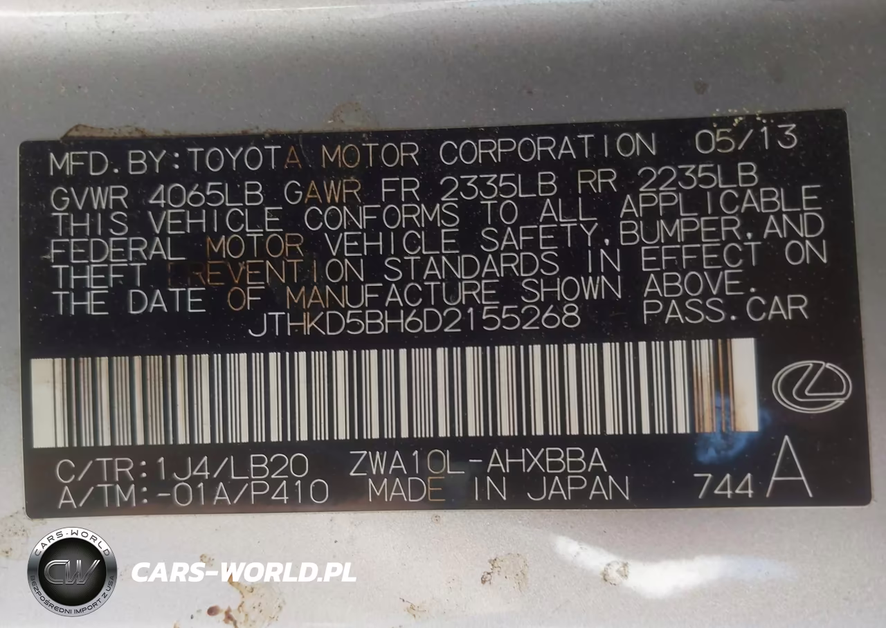 2013 Lexus Ct 200H VIN:JTHKD5BH6D2155268 - 9