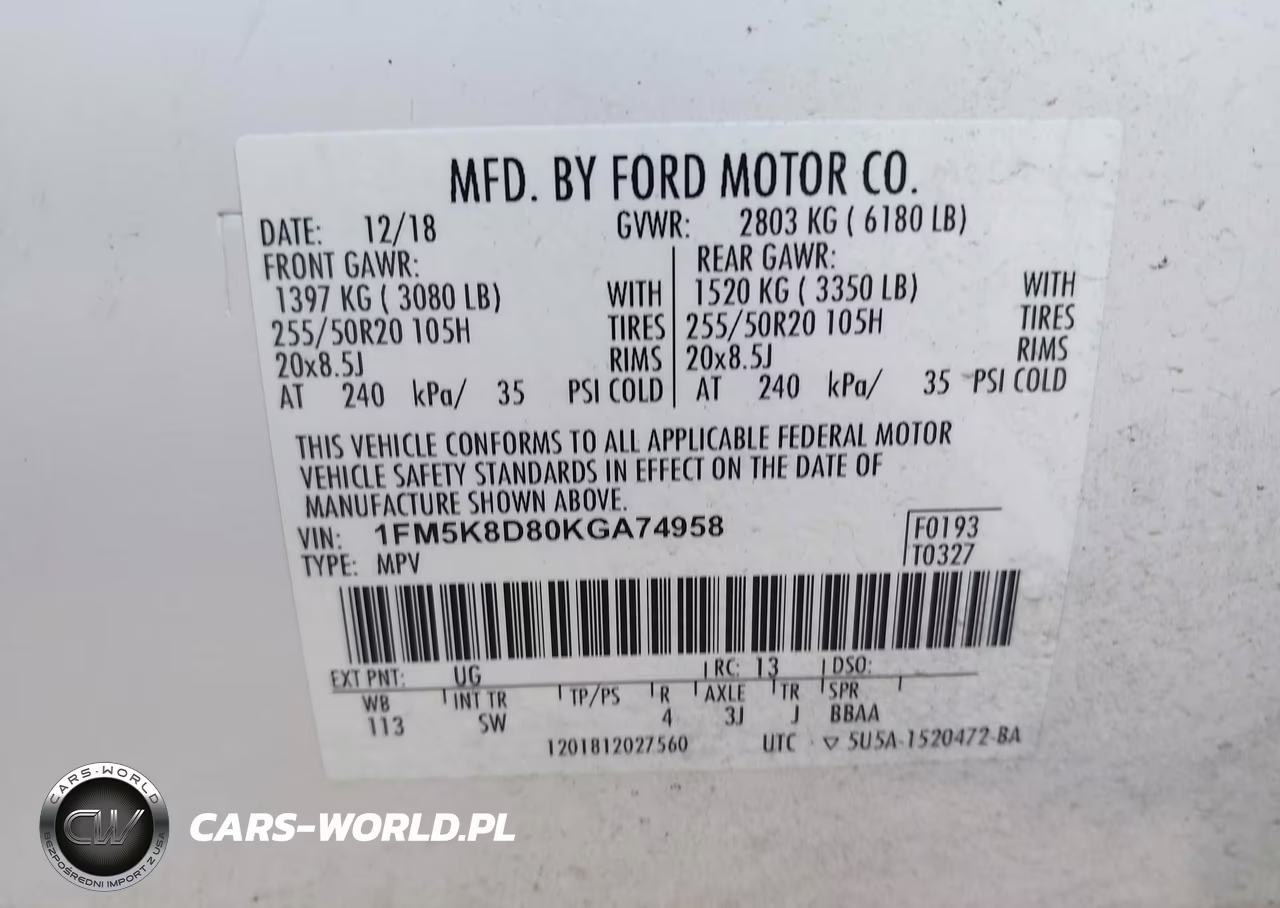 2019 Ford Explorer Xlt VIN:1FM5K8D80KGA74958 - 9