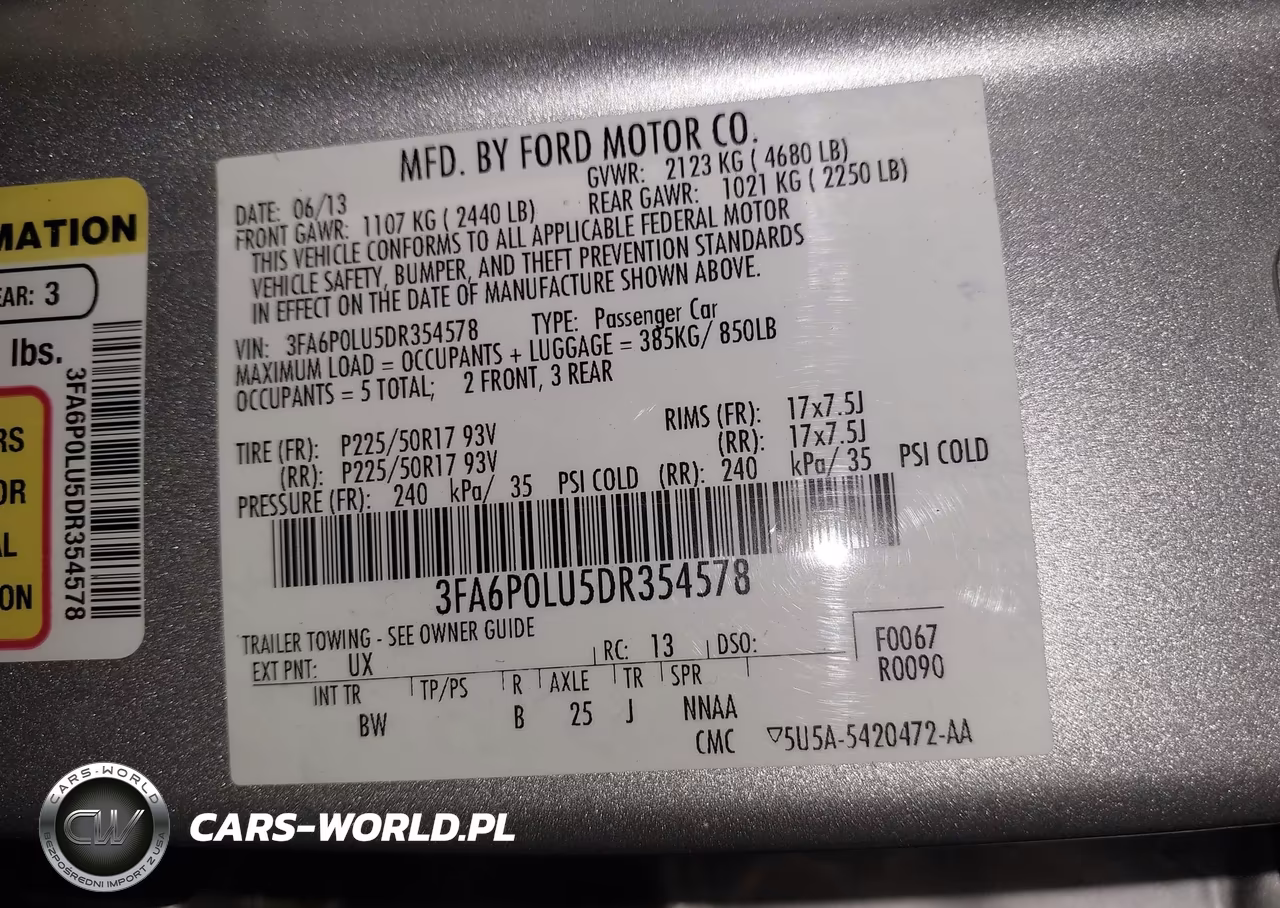 2013 Ford Fusion Hybrid Se VIN:3FA6P0LU5DR354578 - 9