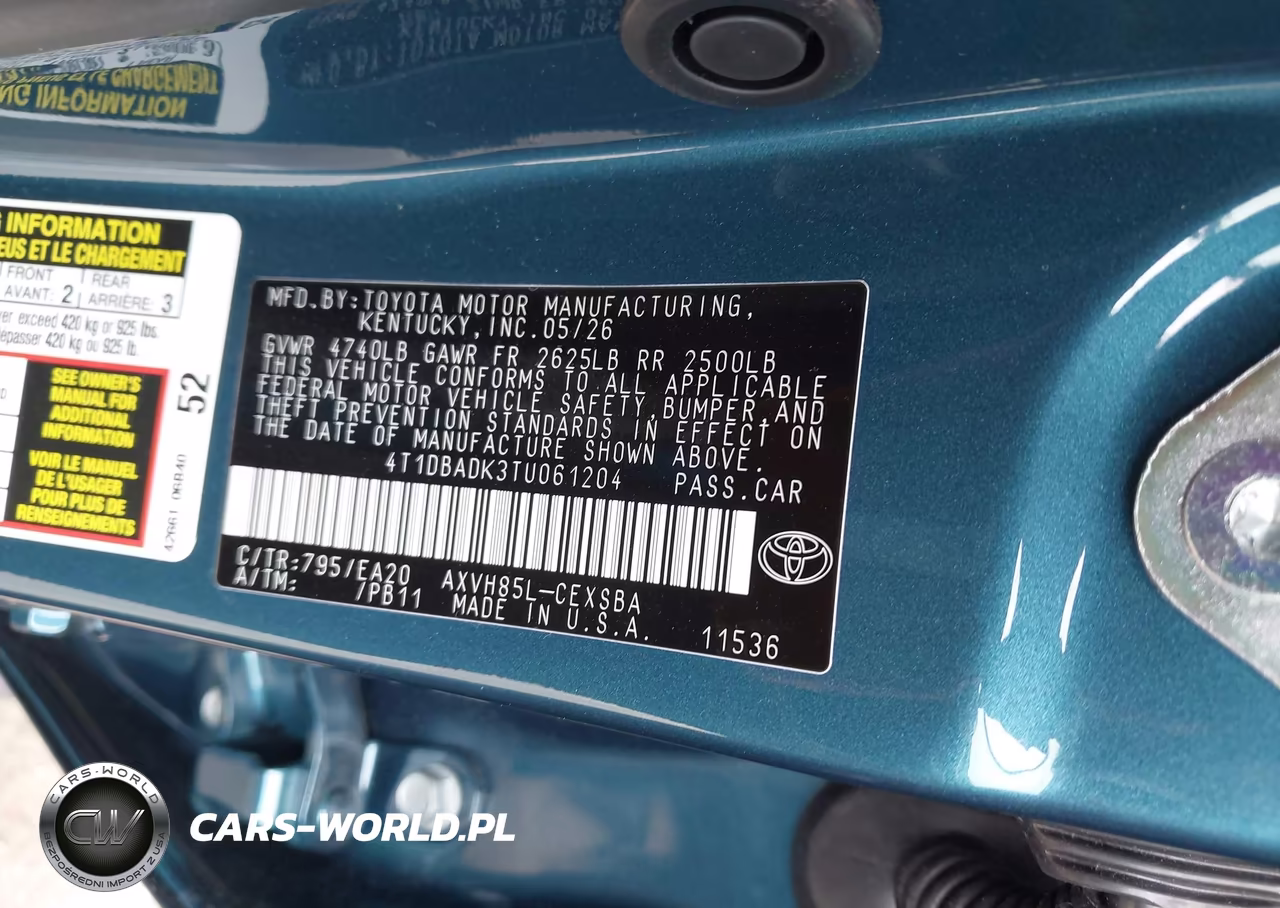 2026 Toyota Camry Se VIN:4T1DBADK3TU061204 - 9