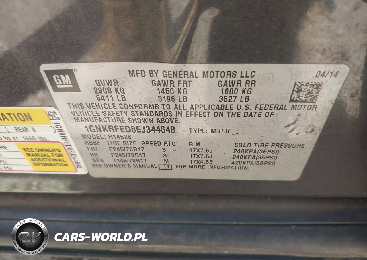 2014 Chevrolet Traverse Ls VIN:1GNKRFED8EJ344648 - 9