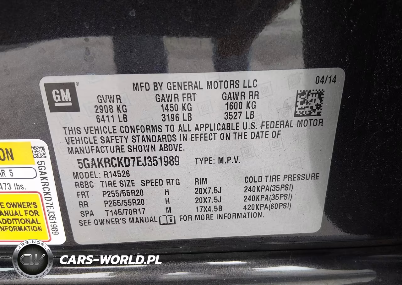 2014 Buick Enclave Premium VIN:5GAKRCKD7EJ351989 - 9