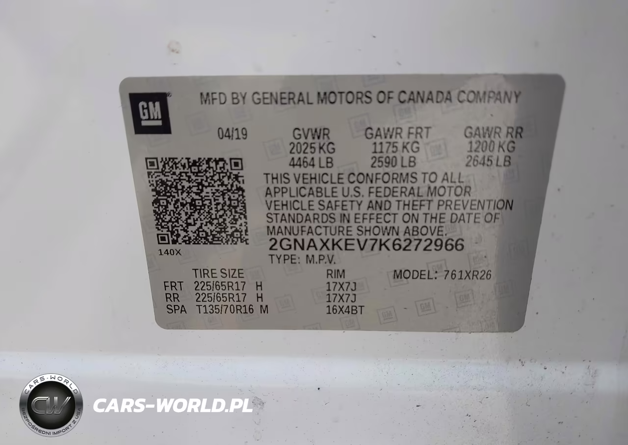 2019 Chevrolet Equinox Lt VIN:2GNAXKEV7K6272966 - 9