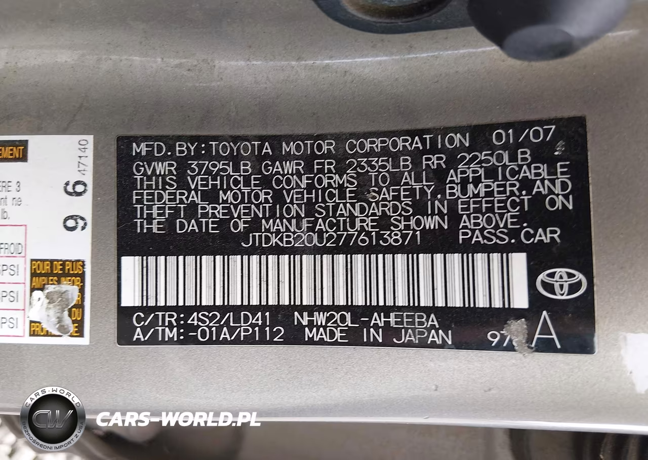2007 Toyota Prius Touring VIN:JTDKB20U277613871 - 9