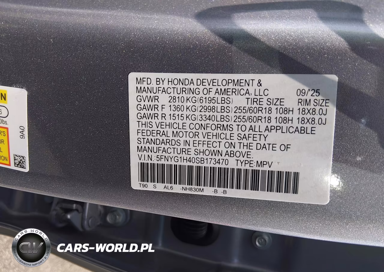 2025 Honda Pilot Ex-L VIN:5FNYG1H40SB173470 - 9