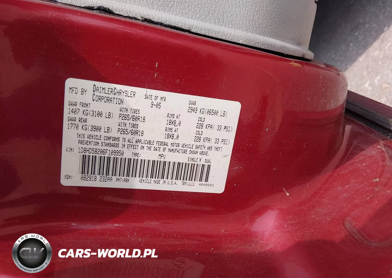 2006 Dodge Durango Limited VIN:1D8HD58206F109950 - 9