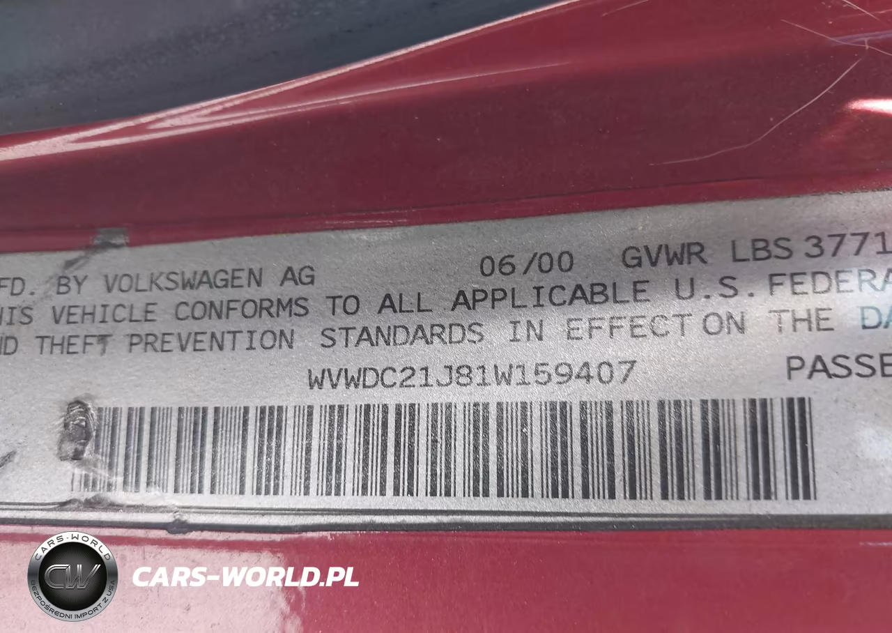 2001 Volkswagen Gti Gls VIN:WVWDC21J81W159407 - 9