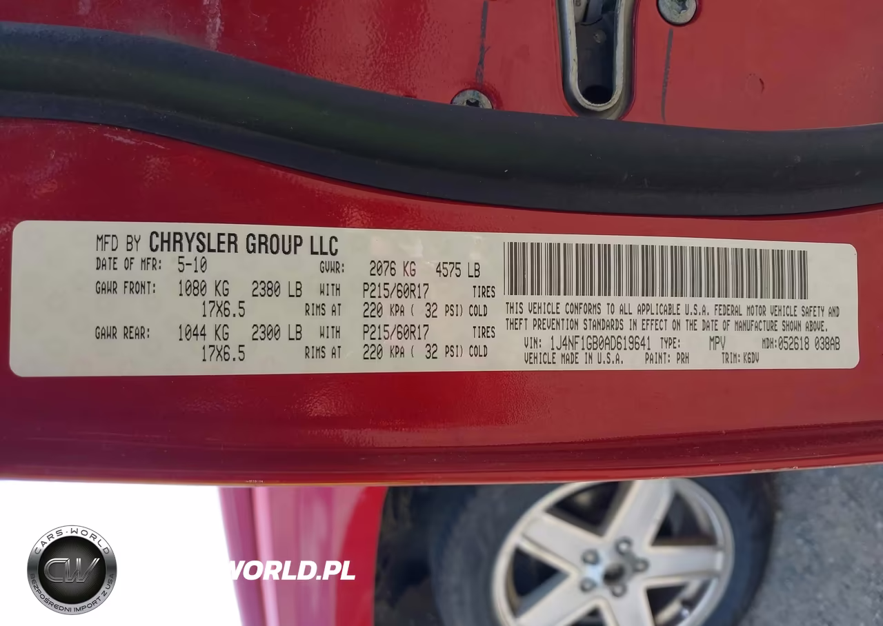 2010 Jeep Patriot Sport VIN:1J4NF1GB0AD619641 - 9