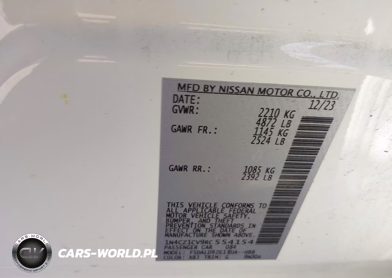 2024 Nissan Leaf Sv Plus VIN:1N4CZ1CV9RC554154 - 9