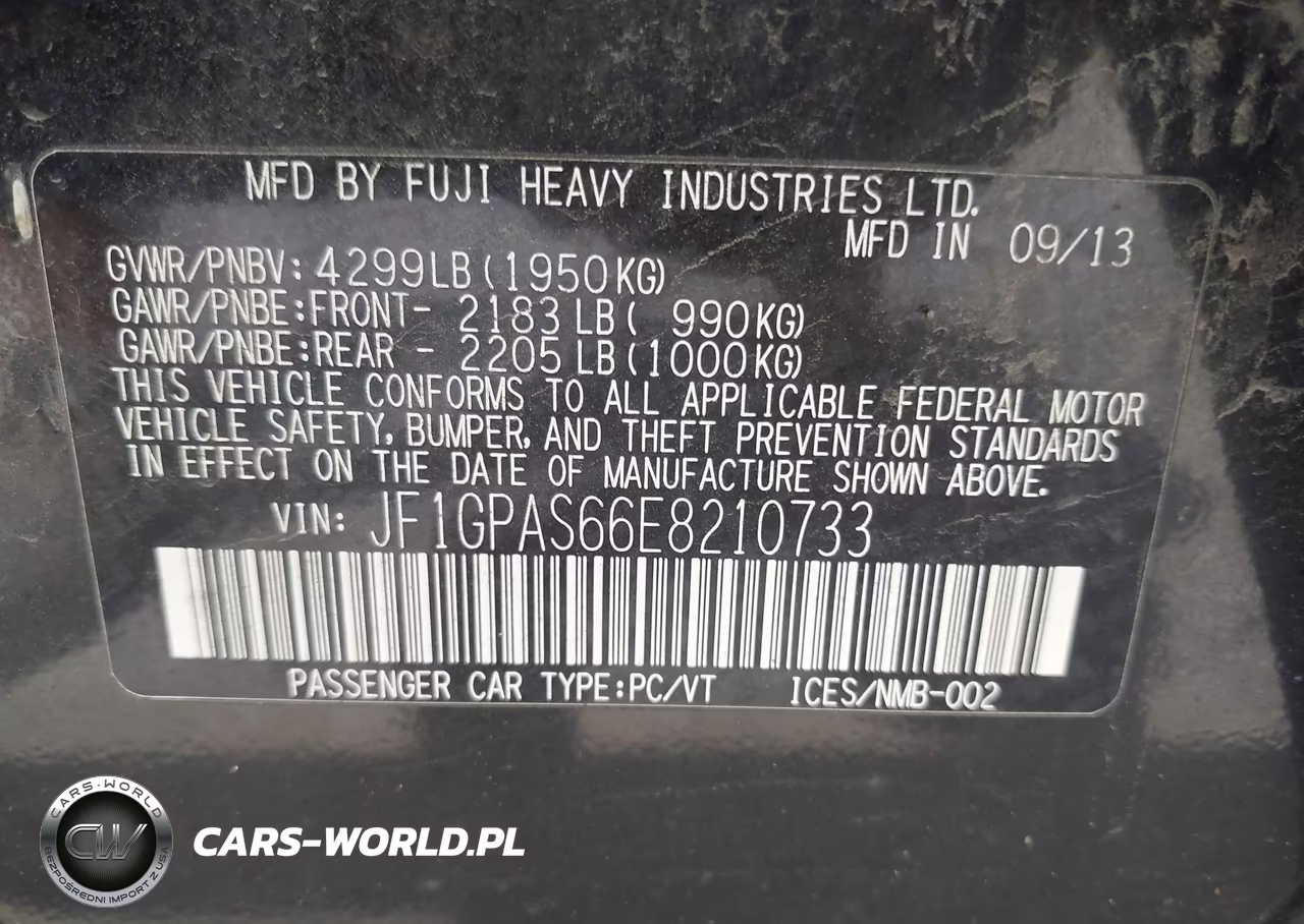 2014 Subaru Impreza 2.0I Sport Limited VIN:JF1GPAS66E8210733 - 9