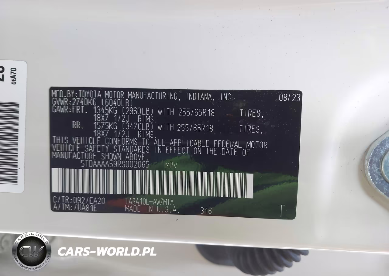 2024 Toyota Grand Highlander Xle VIN:5TDAAAA59RS002065 - 9