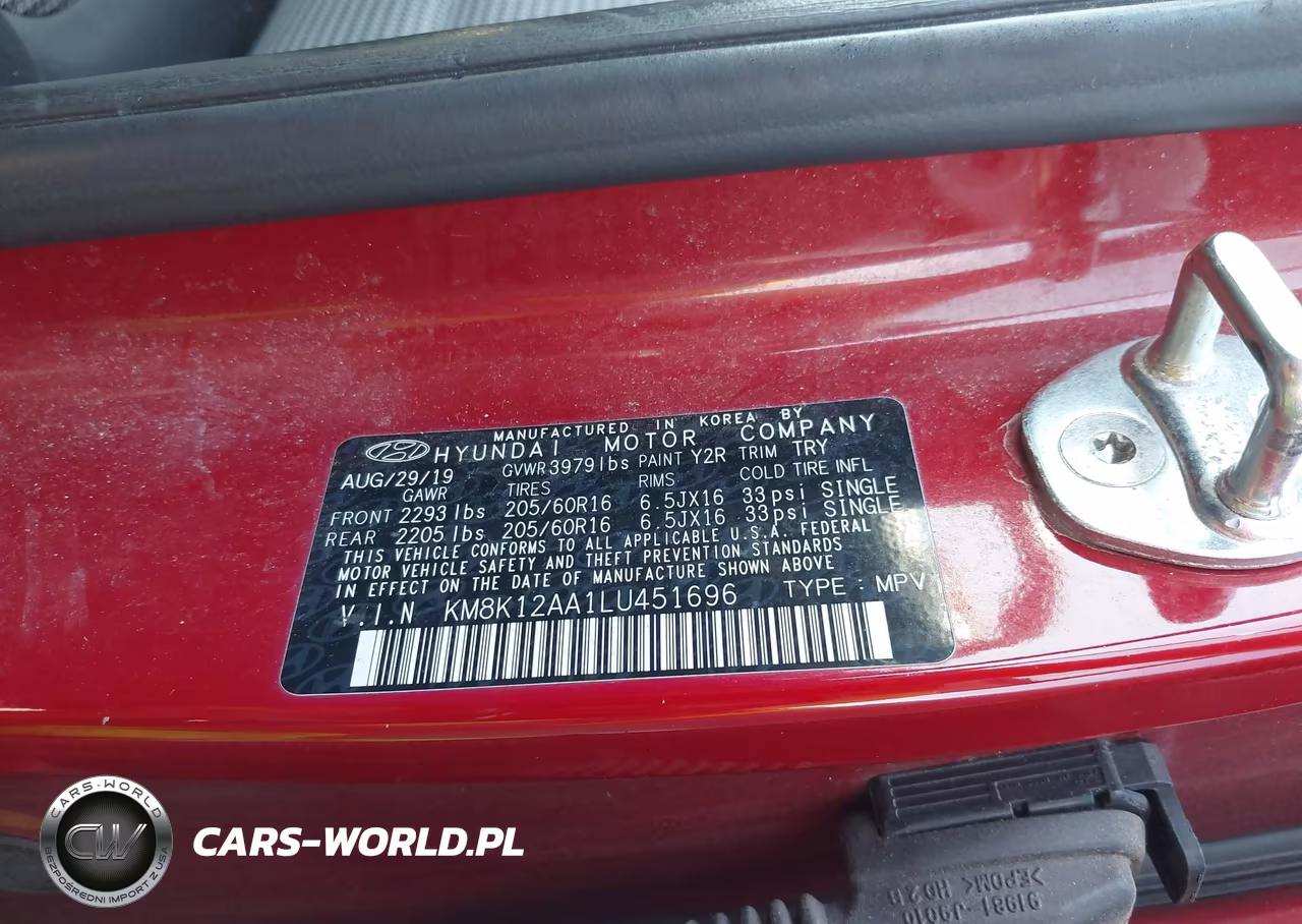 2020 Hyundai Kona Se VIN:KM8K12AA1LU451696 - 9
