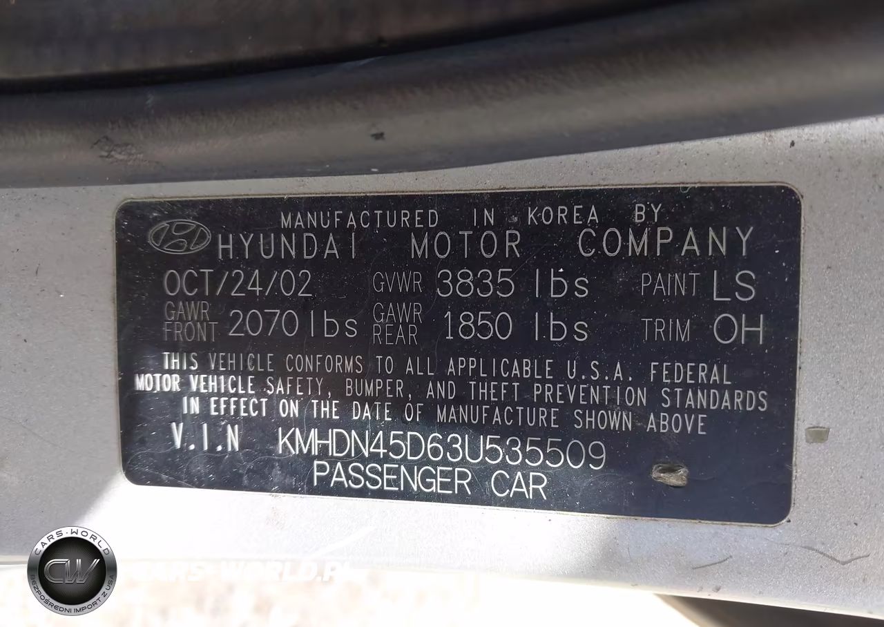 2003 Hyundai Elantra Gls-Gt VIN:KMHDN45D63U535509 - 9