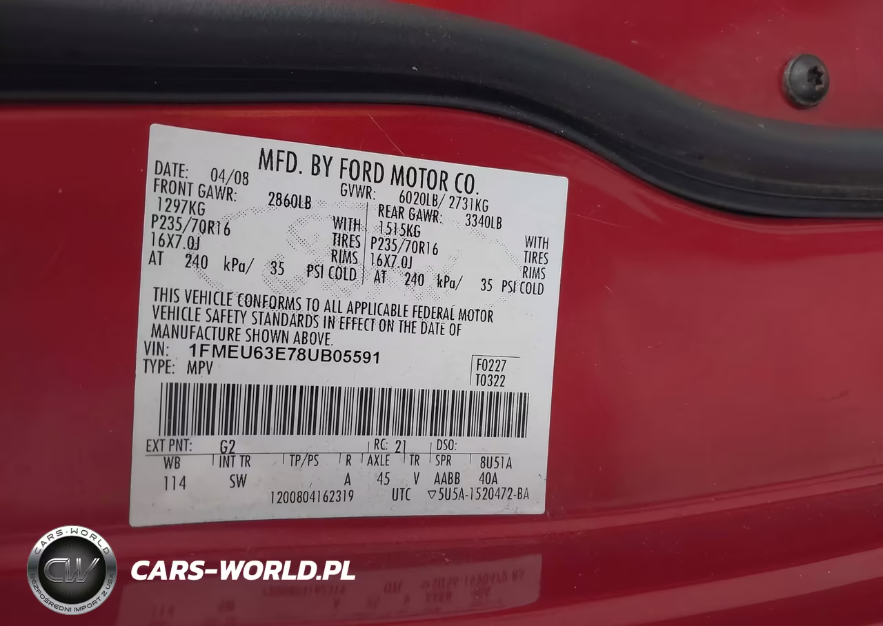 2008 Ford Explorer Xlt VIN:1FMEU63E78UB05591 - 9