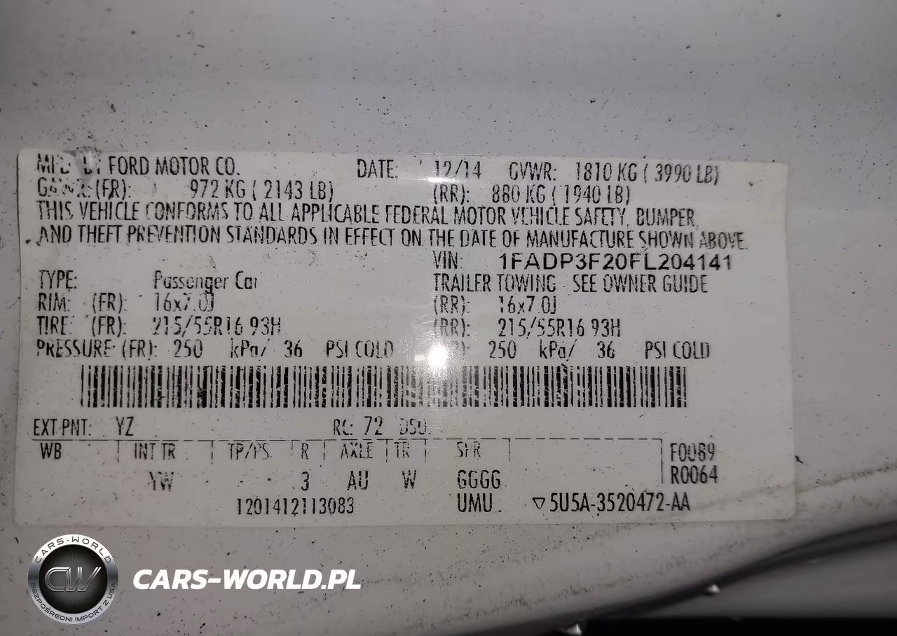 2015 Ford Focus Se VIN:1FADP3F20FL204141 - 9