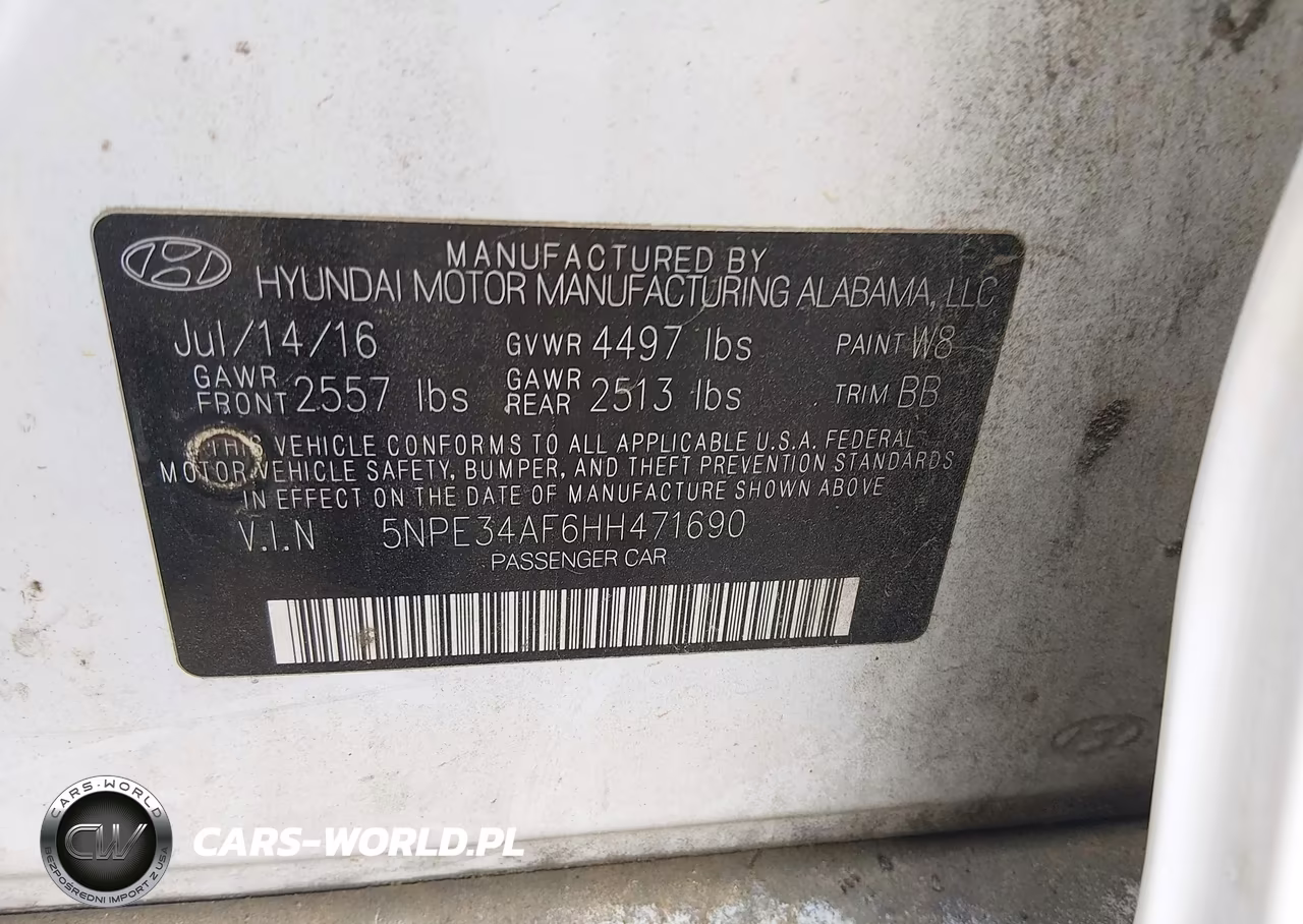 2017 Hyundai Sonata Sport VIN:5NPE34AF6HH471690 - 9