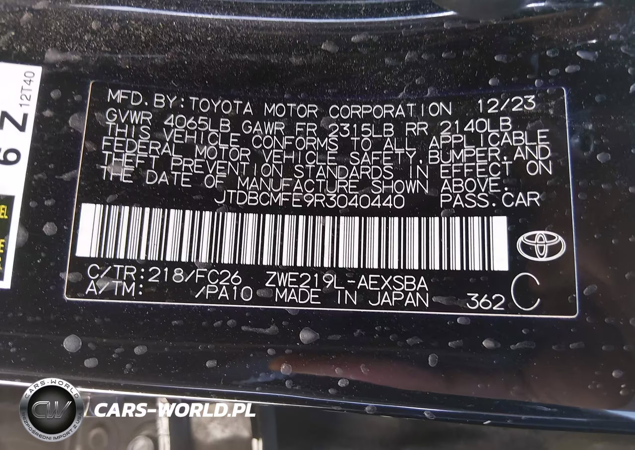 2024 Toyota Corolla Hybrid Se VIN:JTDBCMFE9R3040440 - 9